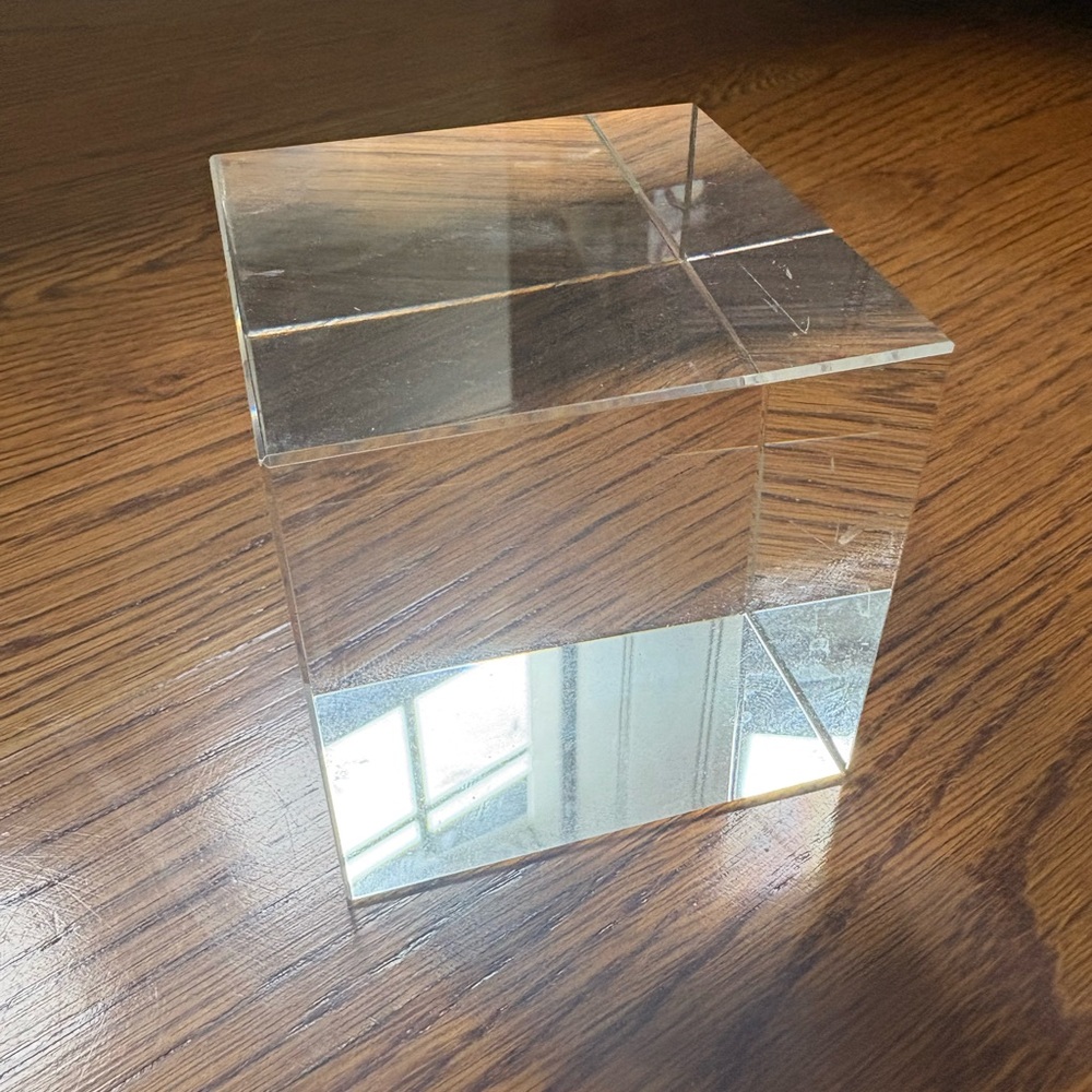 Zodax Jacy Crystal Glass Straight Cube